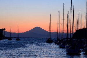 三浦半島から臨む富士山